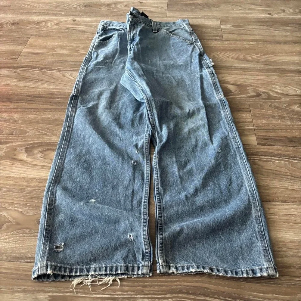 Vintage Y2K/2000s Baggy Medium Wash Streetwear Skater Carpenter Jeans! 36x30